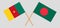 Crossed flags of Bangladesh and Cameroon