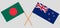 Crossed flags of Bangladesh and New Zealand