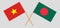 Crossed flags of Bangladesh and Vietnam