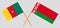Crossed flags of Belarus and Cameroon