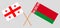 Crossed flags of Belarus and Georgia