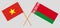 Crossed flags of Belarus and Vietnam