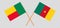 Crossed flags of Benin and Cameroon