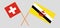 Crossed flags of Brunei and Switzerland