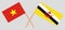 Crossed flags of Brunei and Vietnam
