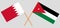 Crossed flags of Jordan and Bahrain