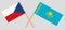 Crossed flags of Kazakhstan and Czech Republic