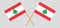 Crossed flags of Lebanon