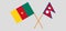 Crossed flags of Nepal and Cameroon