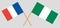 Crossed flags of Nigeria and France