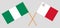 Crossed flags of Nigeria and Malta