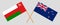 Crossed flags of Oman and New Zealand