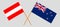 Crossed New Zealand and Austrian flags