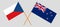 Crossed New Zealand and Czech flags