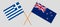 Crossed New Zealand and Greek flags
