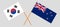Crossed New Zealand and Korean flags