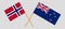 Crossed New Zealand and Norwegian flags