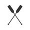 Crossed oars graphic icon