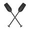 Crossed oars graphic icon