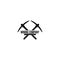 Crossed pickaxe mining logo vector graphics