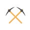 crossed pickaxe vector icon element design template