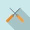 Crossed screwdrivers icon, flat style