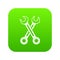 Crossed spanners icon digital green