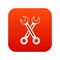 Crossed spanners icon digital red