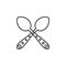 crossed spoons, cutlery icon. Element of kitchen utensils icon for mobile concept and web apps. Detailed crossed spoons, cutlery