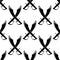 Crossed swords or cutlass seamless pattern