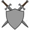Crossed Swords and Shield - Coat of Arms