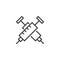 Crossed Syringes outline icon