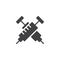 Crossed Syringes vector icon