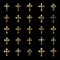 Crosses of Christianity Religion emblems set. Heraldic Coat of A