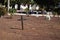 Crosses on the floor of an old cemetery