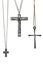 Crosses on neck chains isolated examples of religious neck wear of priests and church officials.