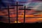Crosses at Sunset