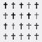 Crosses vector set