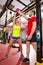 Crossfit fitness Kettlebells swing exercise personal trainer