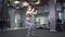 Crossfit fitness TRX training exercises at gym woman push-up workout