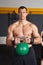 Crossfit kettlebell fitness training man