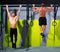 Crossfit toes to bar men pull-ups 2 bars workout