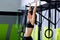 Crossfit toes to bar woman pull-ups 2 bars workout