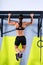 Crossfit toes to bar woman pull-ups 2 bars workout