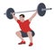 CrossFit workout training for open games championship. Sport man training Olympic heavy weight barbell squat snatch exercise in th