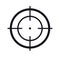 Crosshair aiming and targeting vector icon
