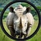 In the Crosshair - Endangered Mammals - White Rhino, created with Generative AI technology