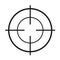 Crosshair flat vector icon. Modern illustration of crosshair symbol for web design