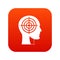 Crosshair in human head icon digital red
