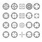 Crosshair Icon Set. Target Mouse Cursor Pointers. Vector